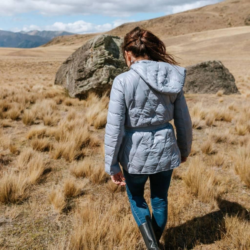 Anita Women's 90/10 Down Quilted Jacket - Ice Blue - Image 3