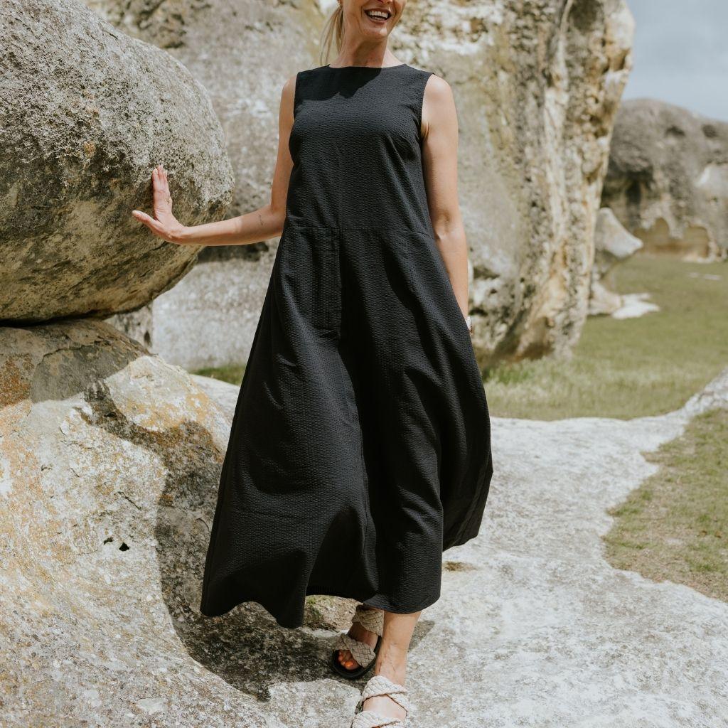 Anna Women's Drop Waist Dress | Black - Image 6