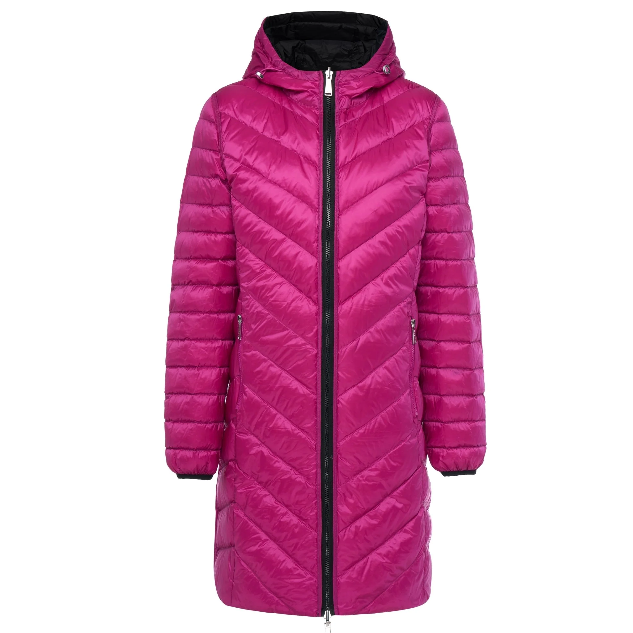 Arnie Reversible Puffer Down Coat - Black/Rose Violet - Image 5