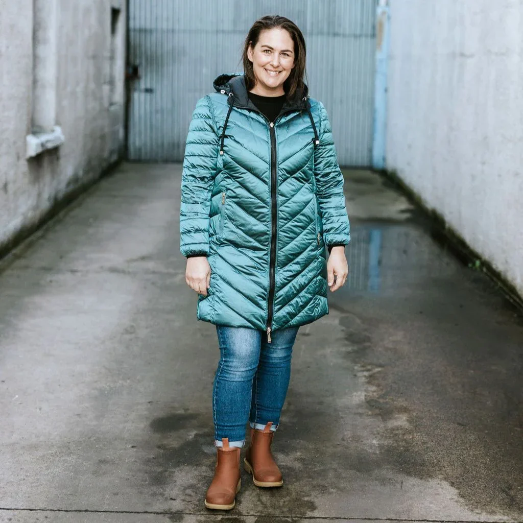 Arnie Women's 90/10 Reversible Down Coat - Black/Empire - Image 7