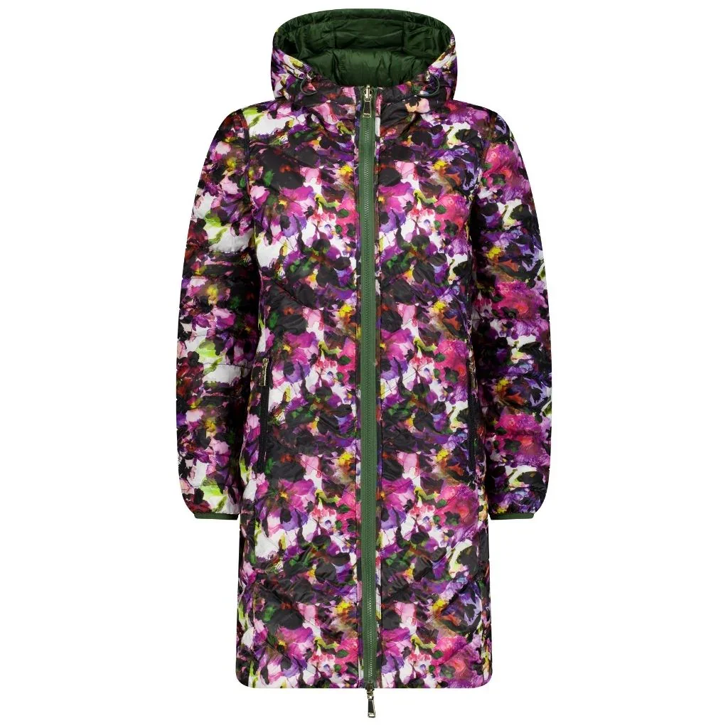 Arnie Women's 90/10 Reversible Down Coat - Cypress/Purple Fleur - Image 9