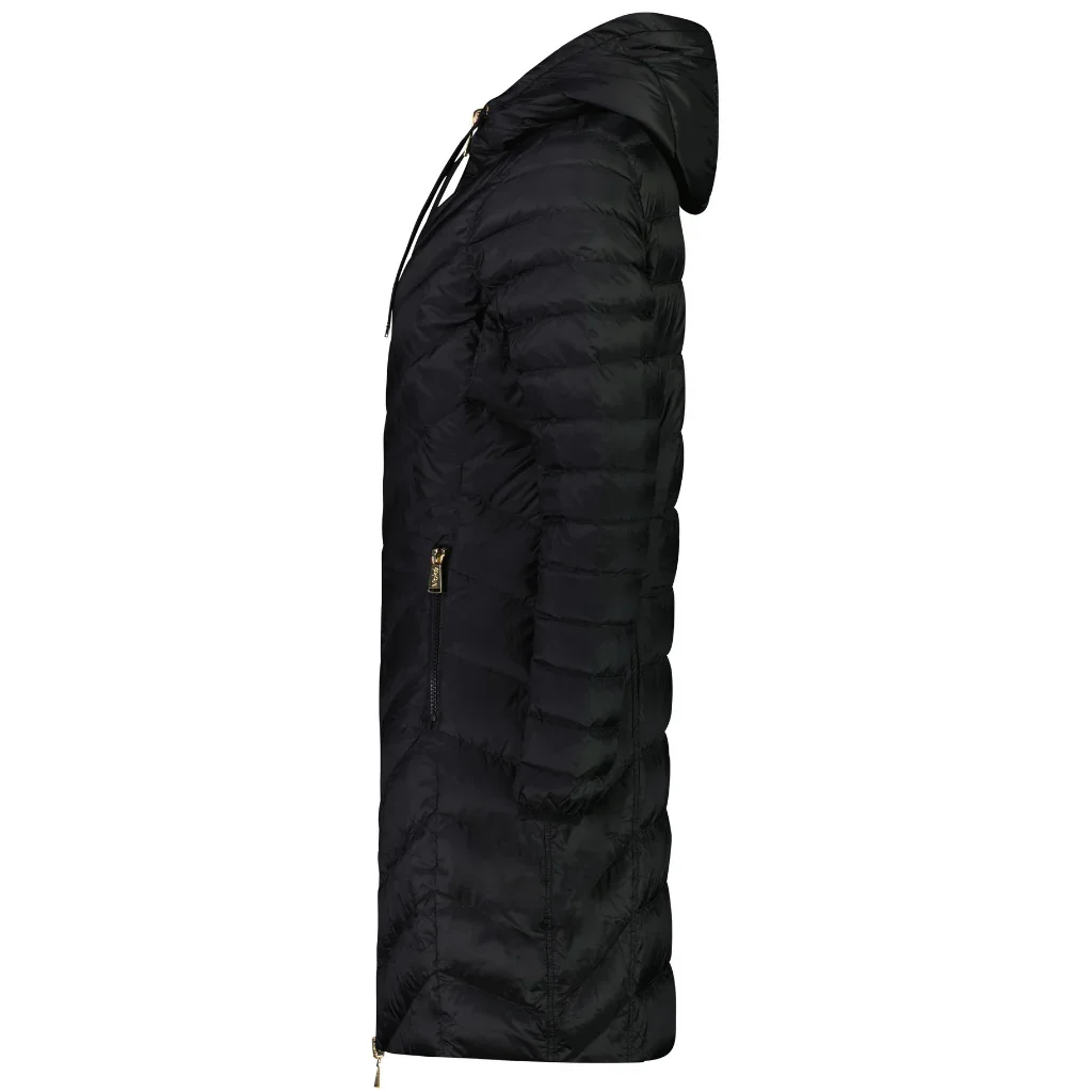 Arnie Women's Reversible 90/10 Down Coat - Black/Houndstooth - Image 3