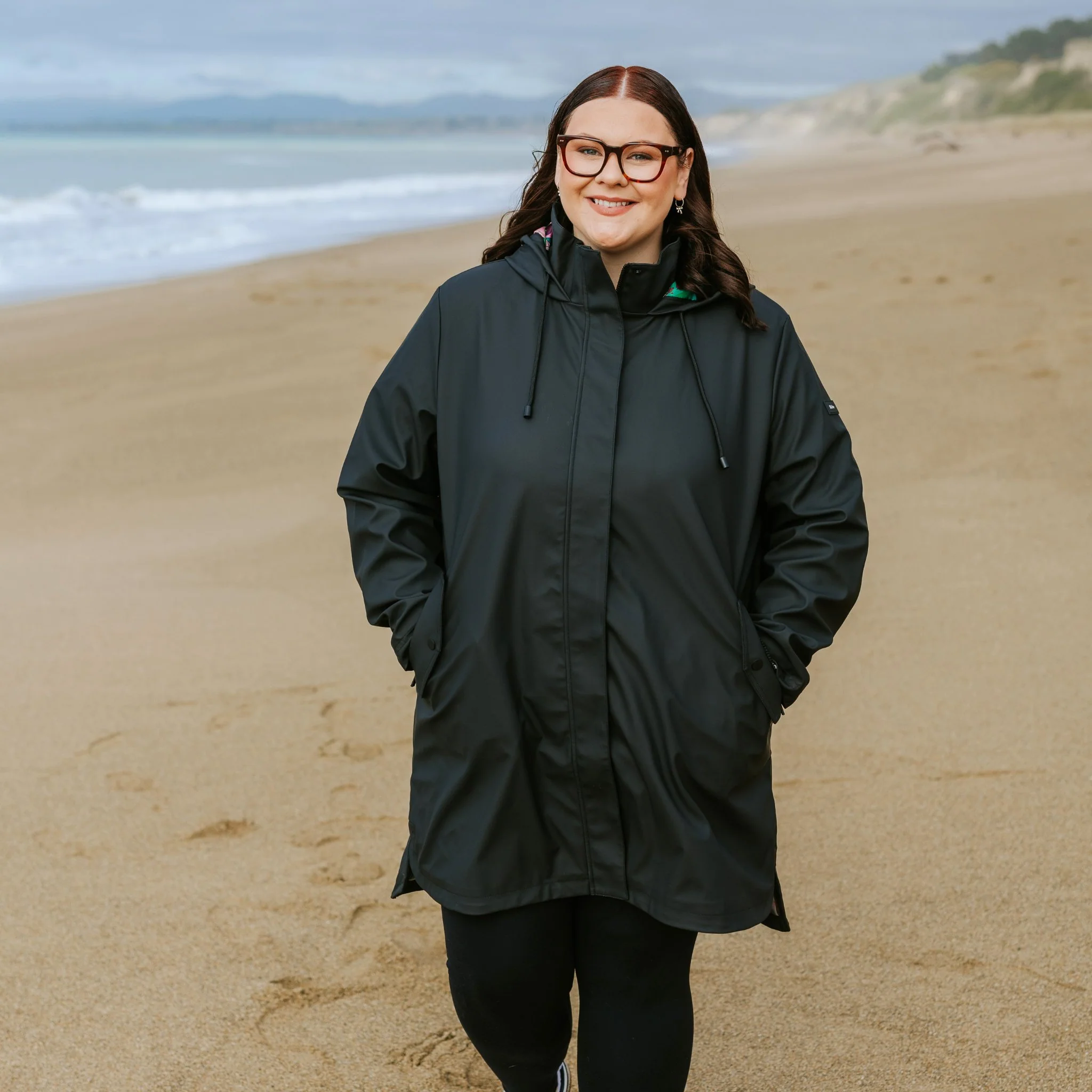 Billie Raincoat - Black/Evie Marble - Image 6