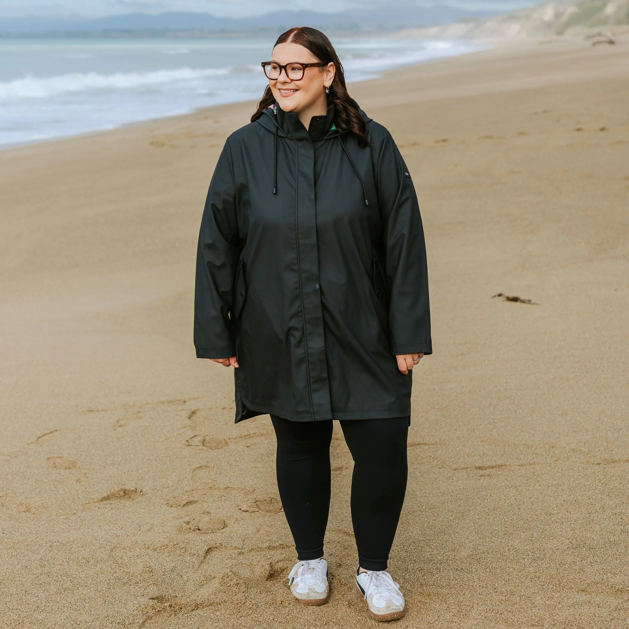 Billie Raincoat - Black/Evie Marble - Image 7