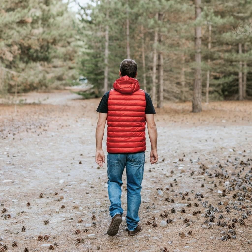 C.J Men's 90/10 Packable Down Vest - Red - Image 3