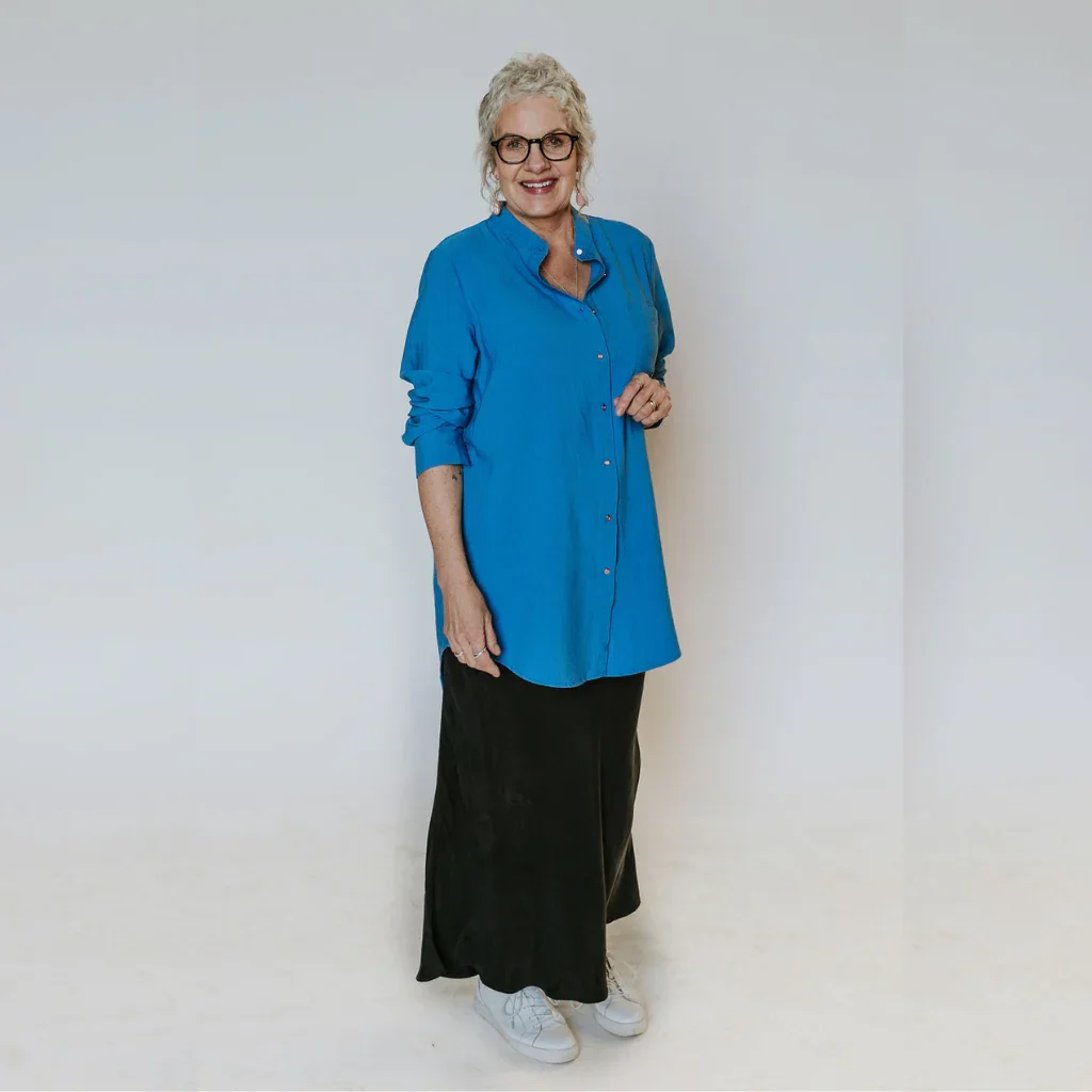 Casey Women's Viscose Shirt - Cornflower - Image 4