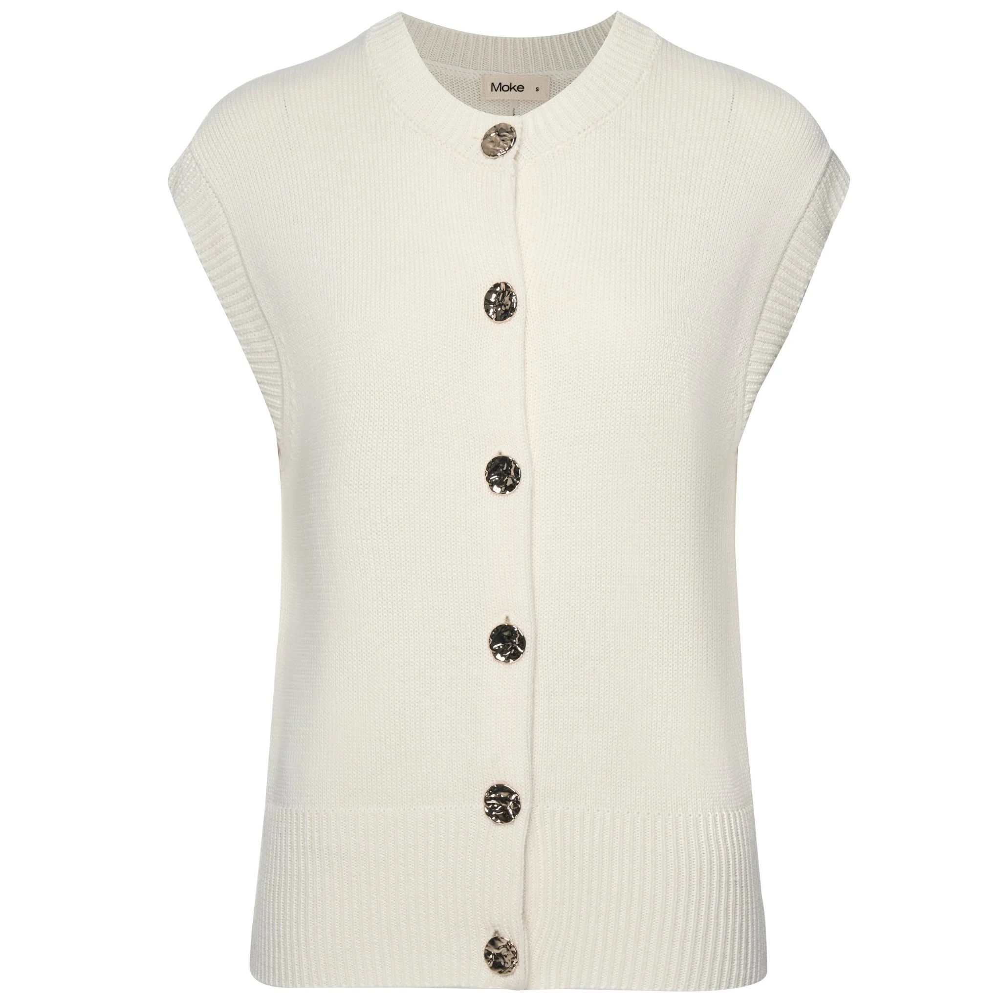 Chloe Knit Vest - Pearl