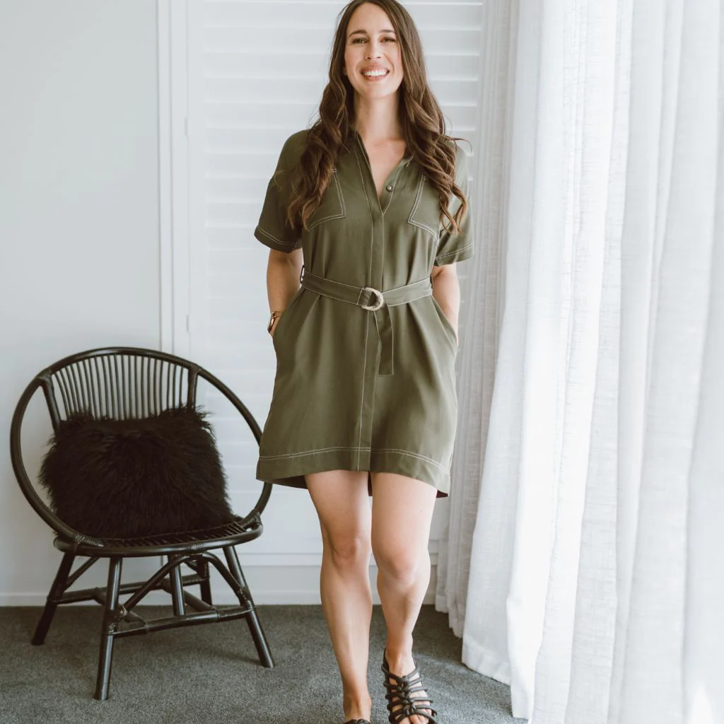 Cora Women's Viscose Blend Shirt Dress - Bonsai Green - Image 5