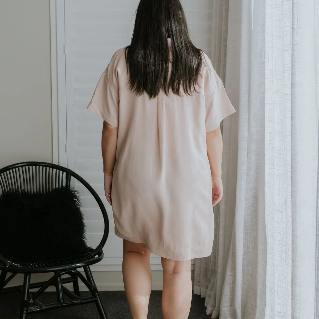 Cora Women's Viscose Blend Shirt Dress - Dusty Rose - Image 3