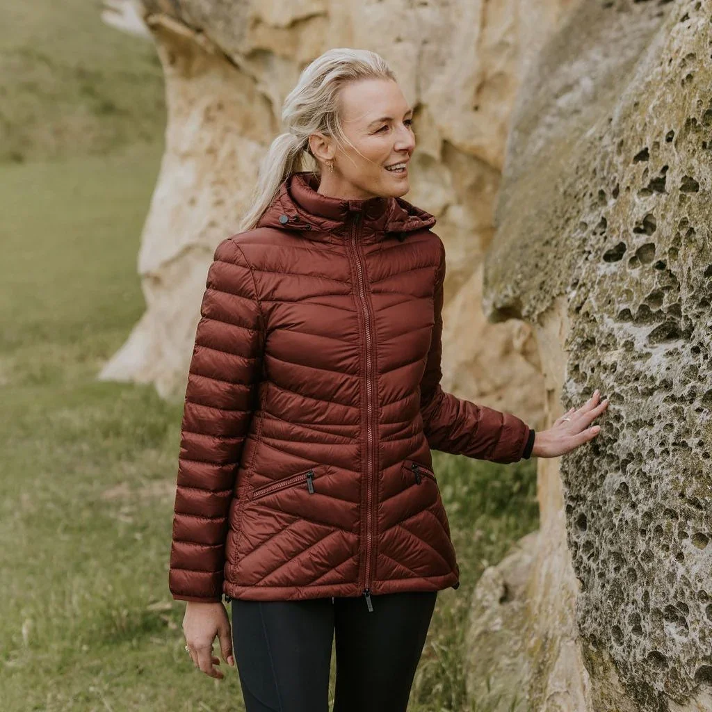 Cushla Women's 90/10 Packable Down Jacket - Cabernet - Image 8