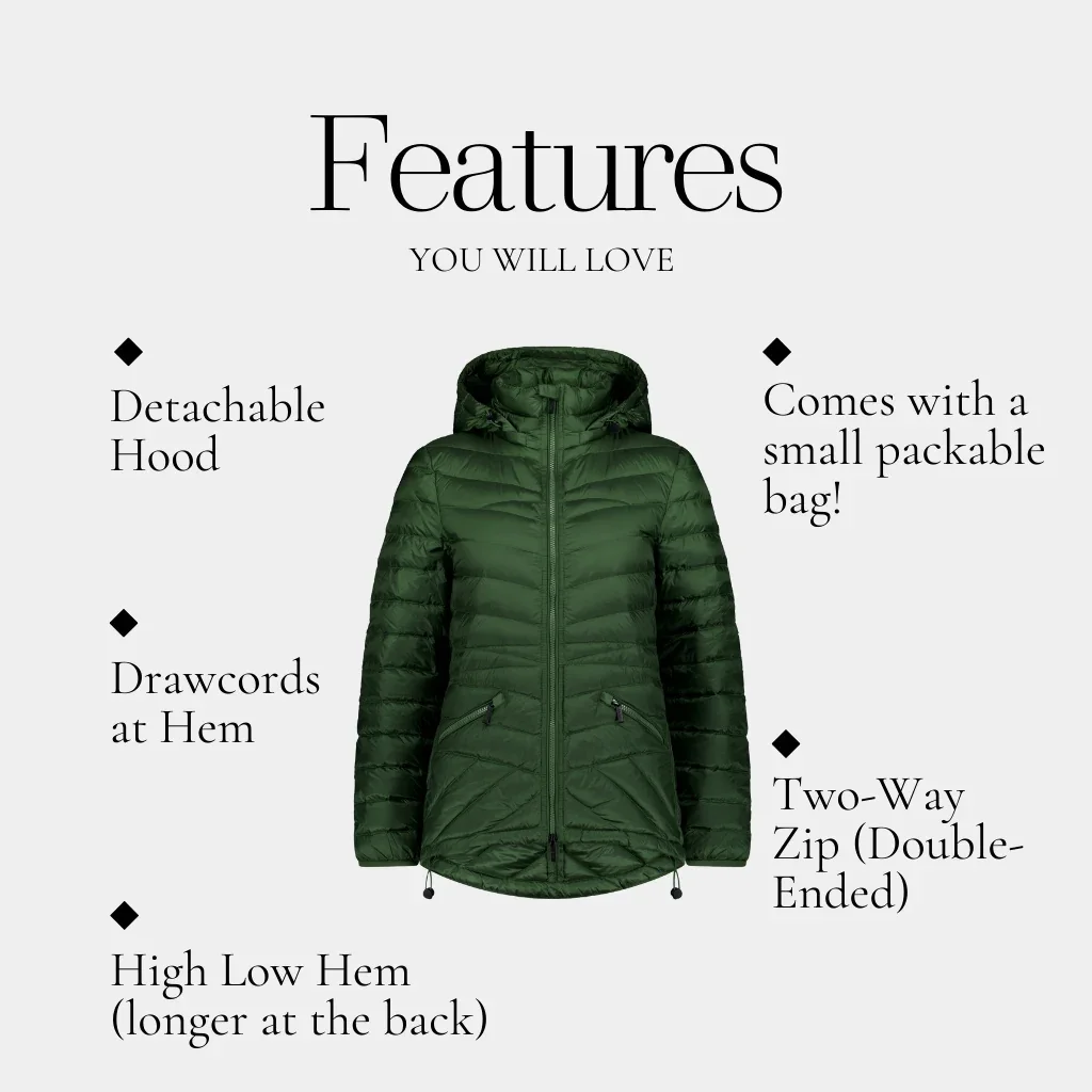 Cushla Women's 90/10 Packable Down Jacket - Cypress - Image 3