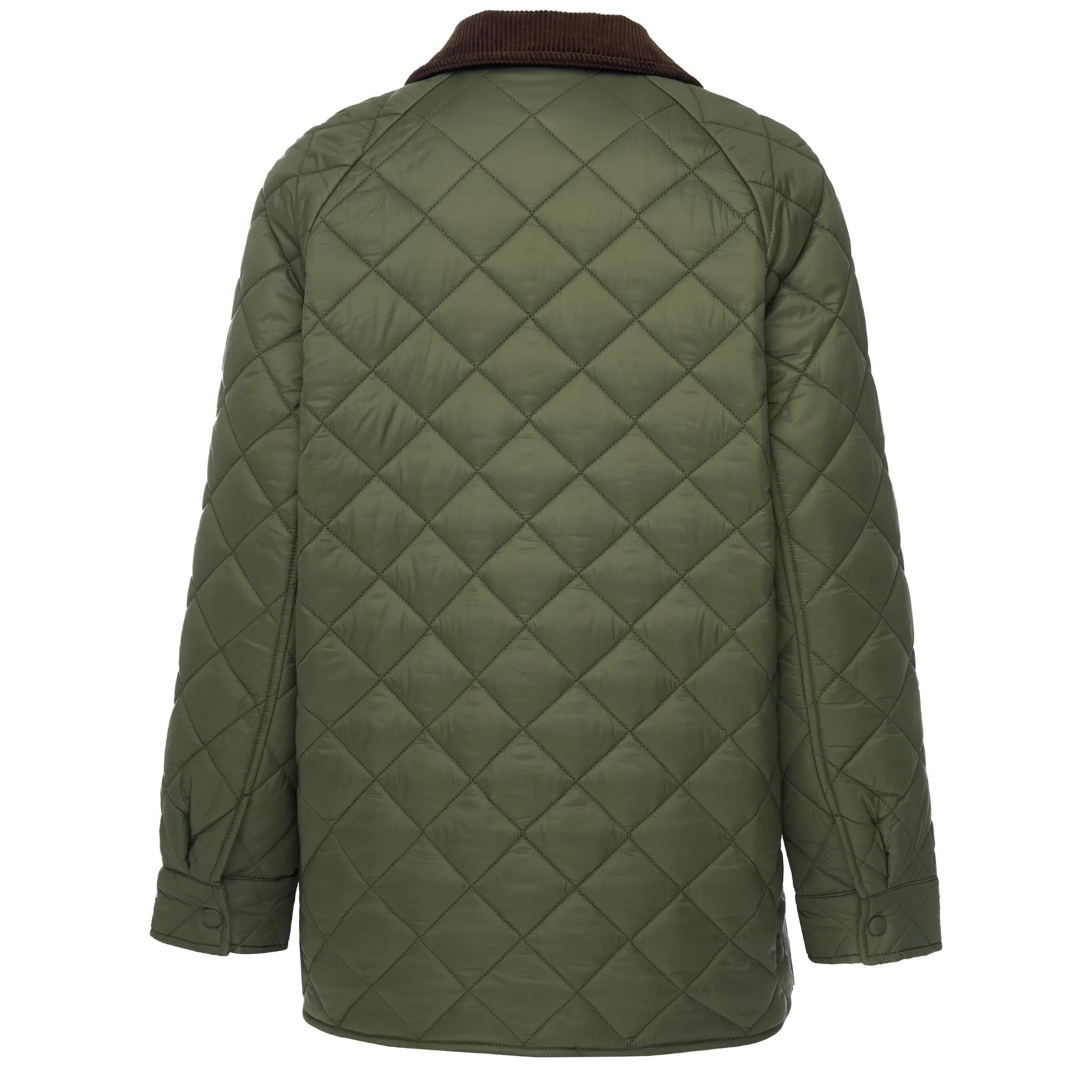 Daisy Quilted Jacket - Olive Green - Image 3