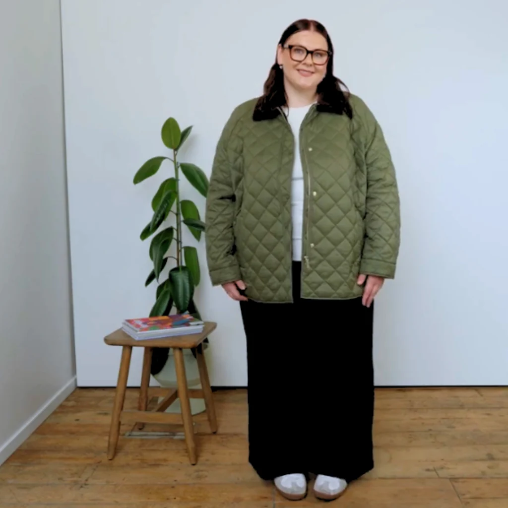Daisy Quilted Jacket - Olive Green - Image 4