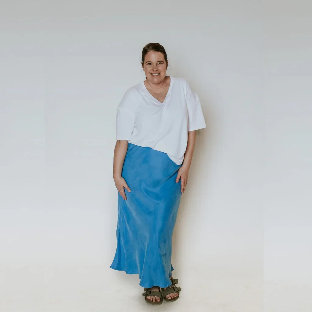 Darci Women's Cupro Skirt - Cornflower - Image 4