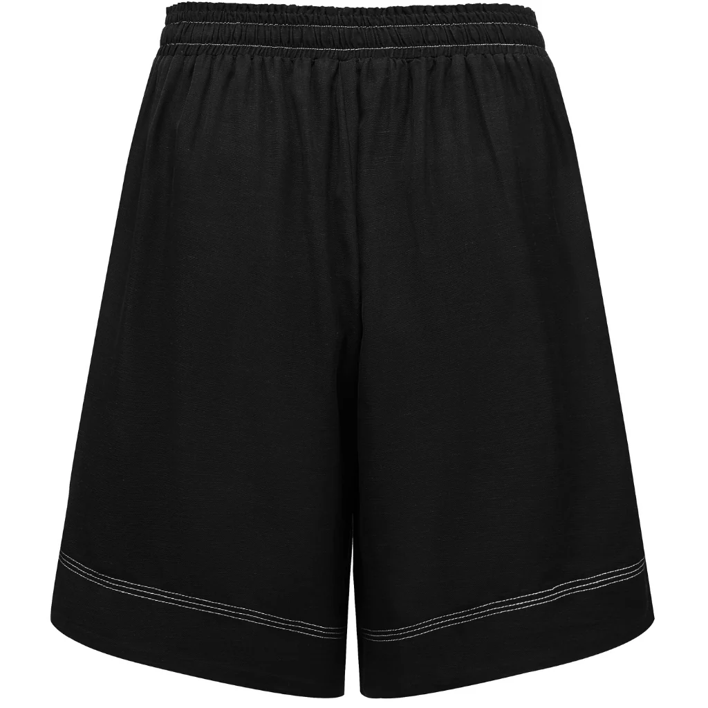 Dylan Women's Viscose Blend Shorts - Black - Image 6