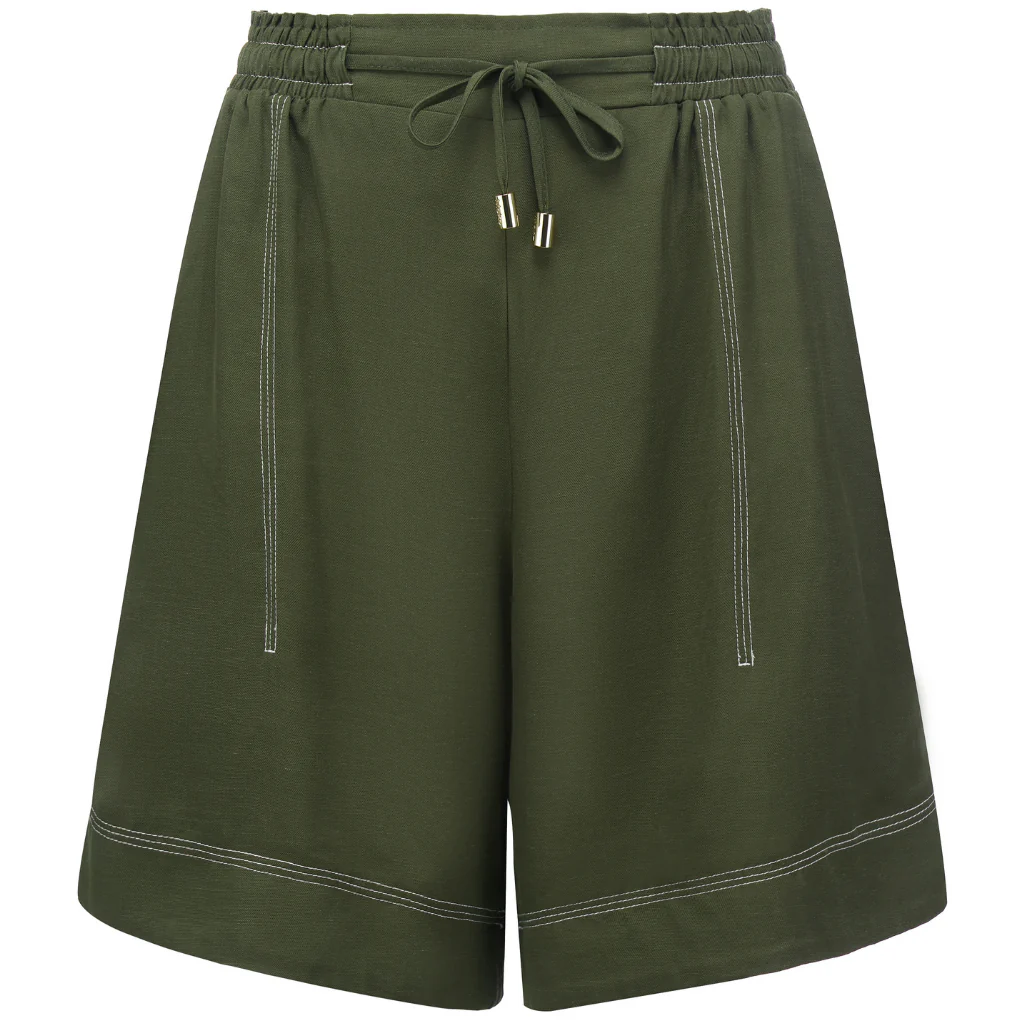 Dylan Women's Viscose Blend Shorts - Bonsai Green