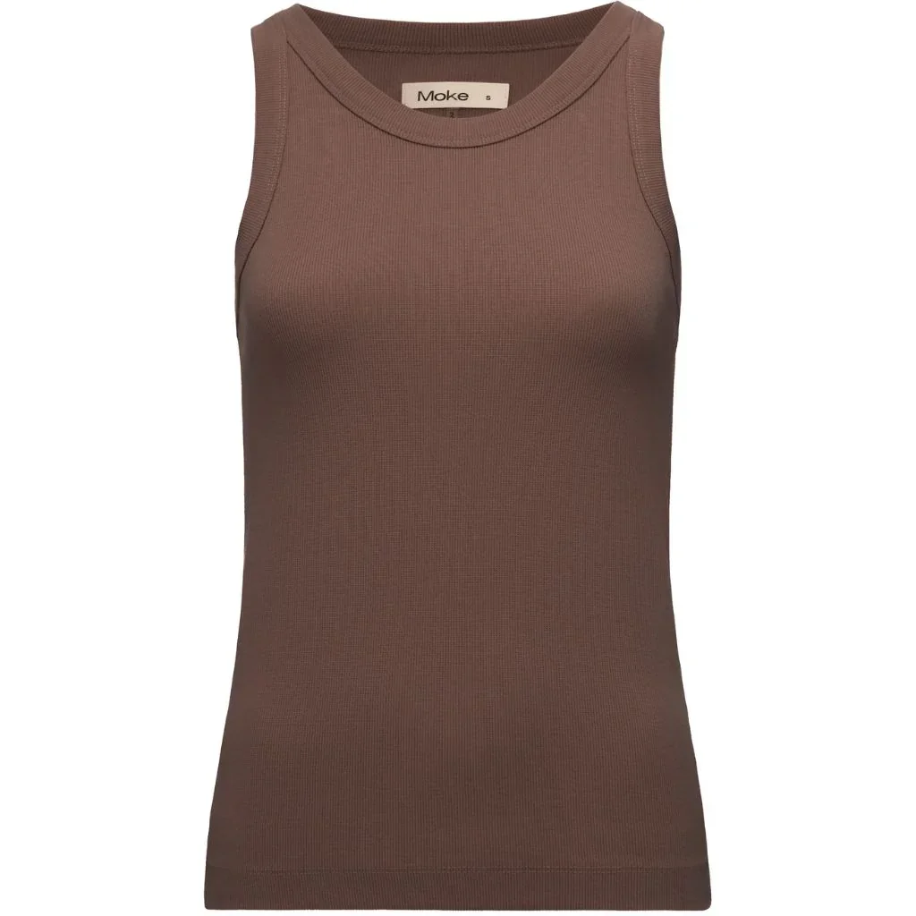 Ede Women's Cotton Rib Knit Tank | Cocoa