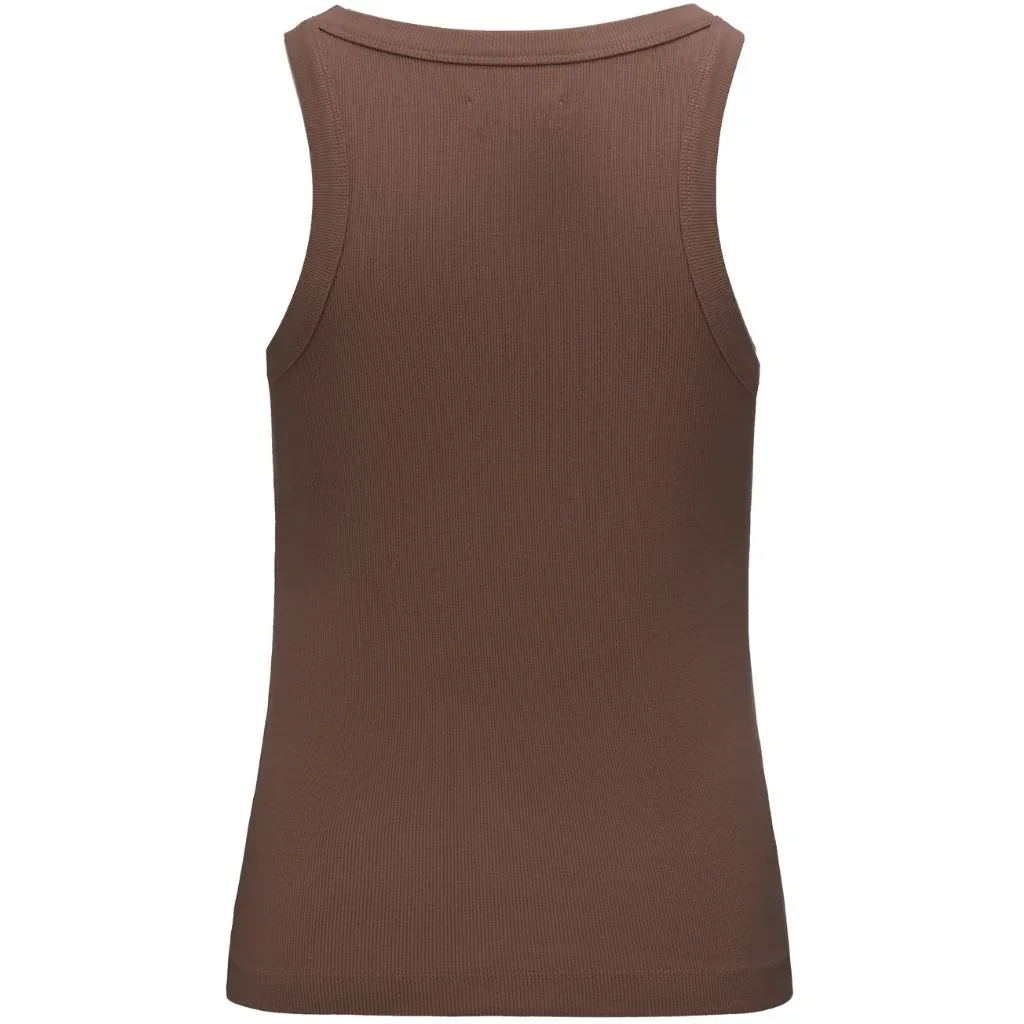 Ede Women's Cotton Rib Knit Tank | Cocoa - Image 2