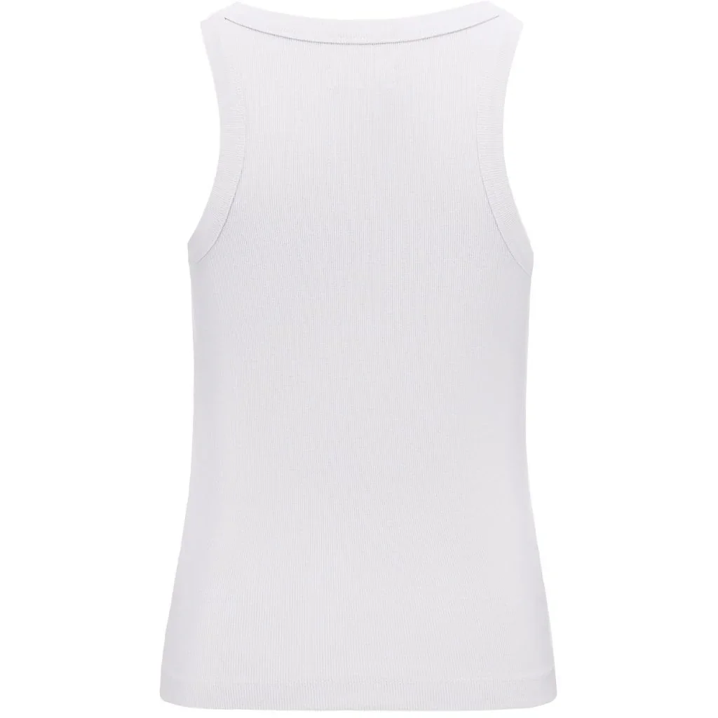 Ede Women's Cotton Rib Knit Tank | White - Image 2