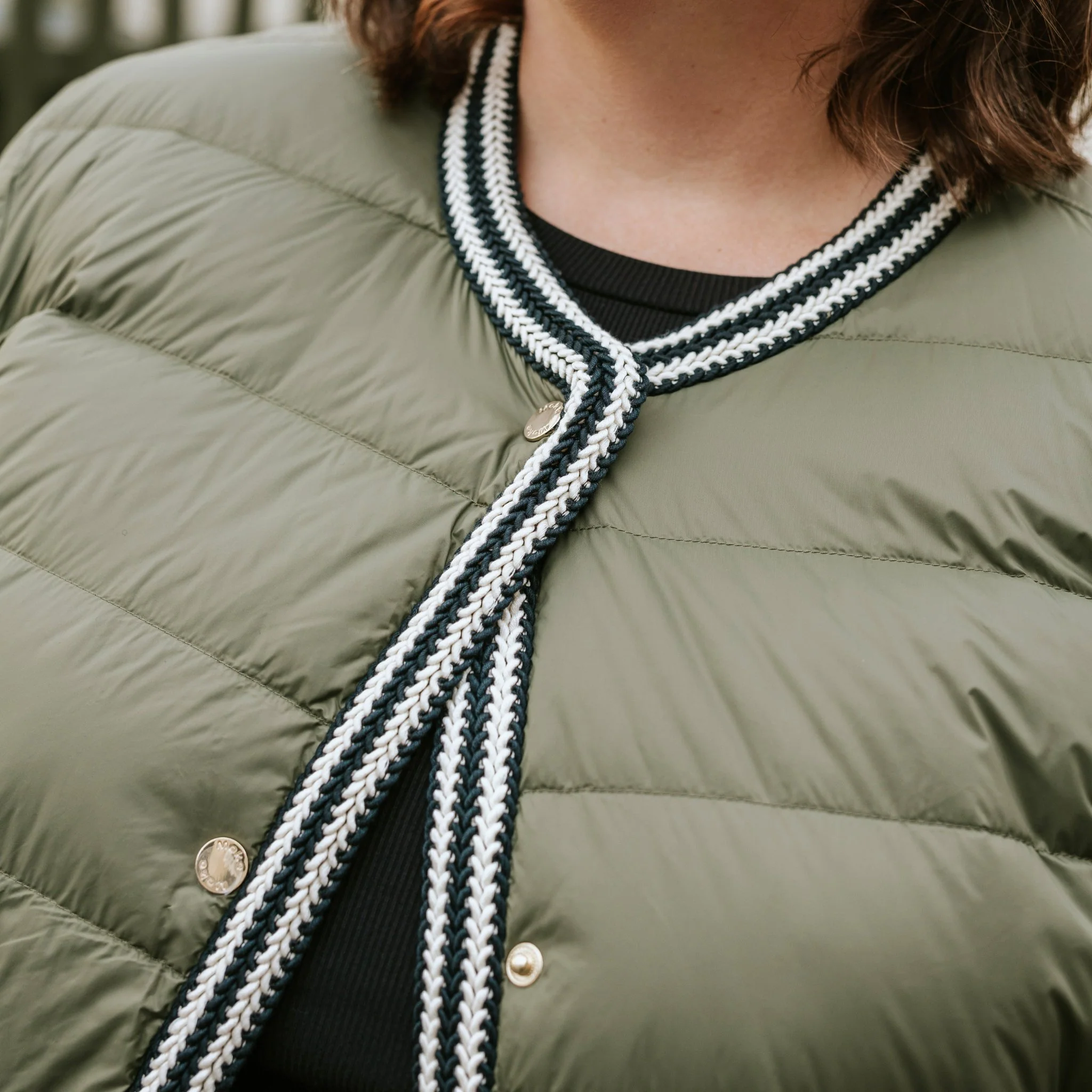 Fern Puffer Down Jacket - Olive Green - Image 6