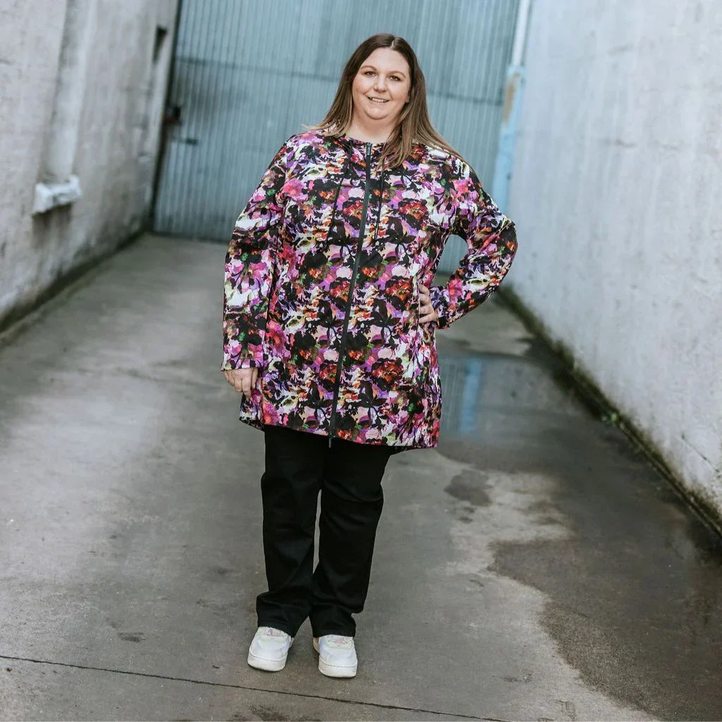 Georgie Women's Rain Coat x Evie Kemp - Purple Fleur - Image 5