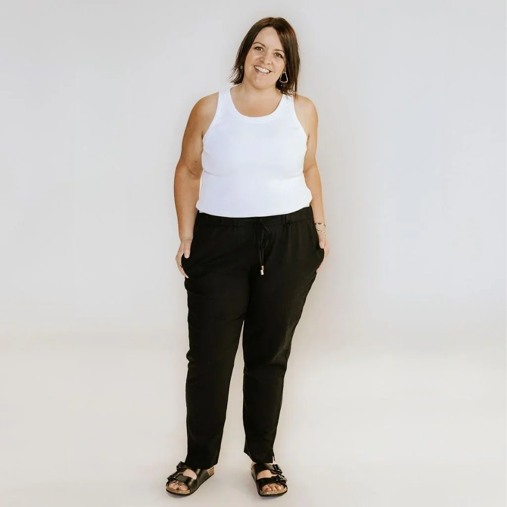Goldie Women's Linen Pant - Black - Image 2