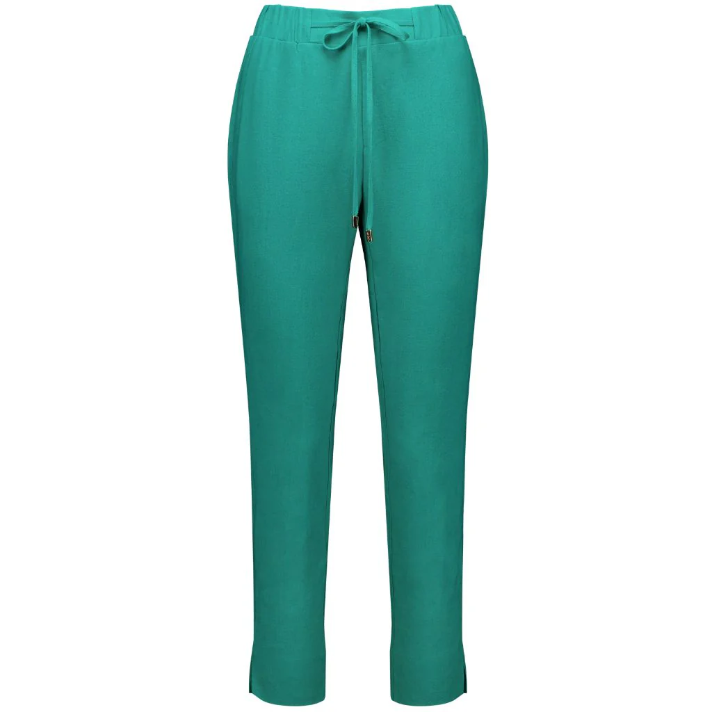 Goldie Women's Linen Pant - Dynasty Green