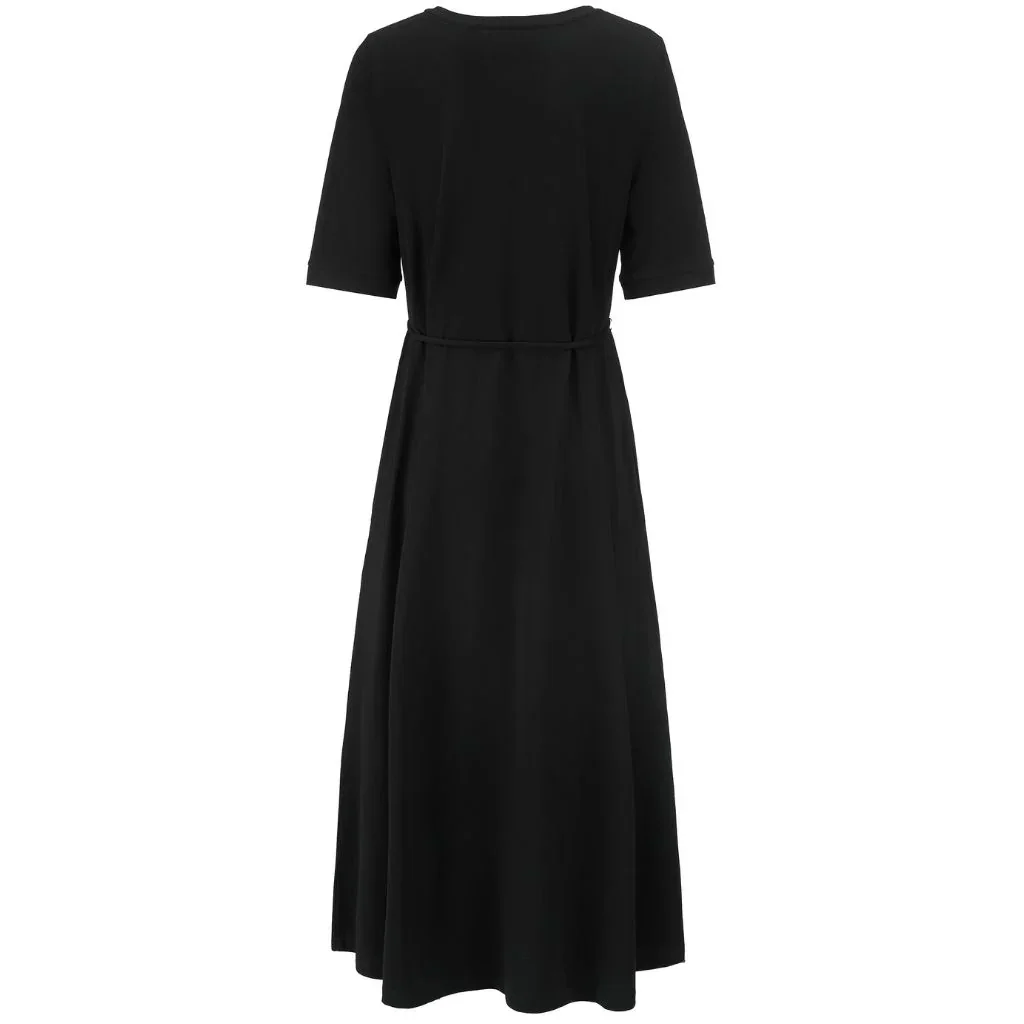 Greta Women's Cotton Tee Dress | Black - Image 2