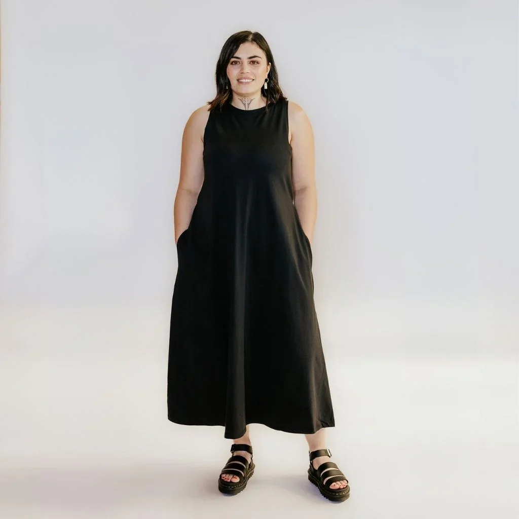 Gussie Women's Cotton Tank Dress - Black - Image 2