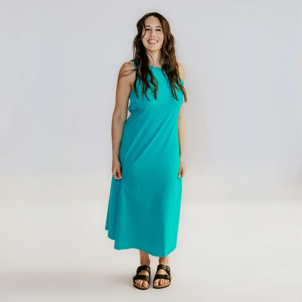 Gussie Women's Cotton Tank Dress - Dynasty Green - Image 2