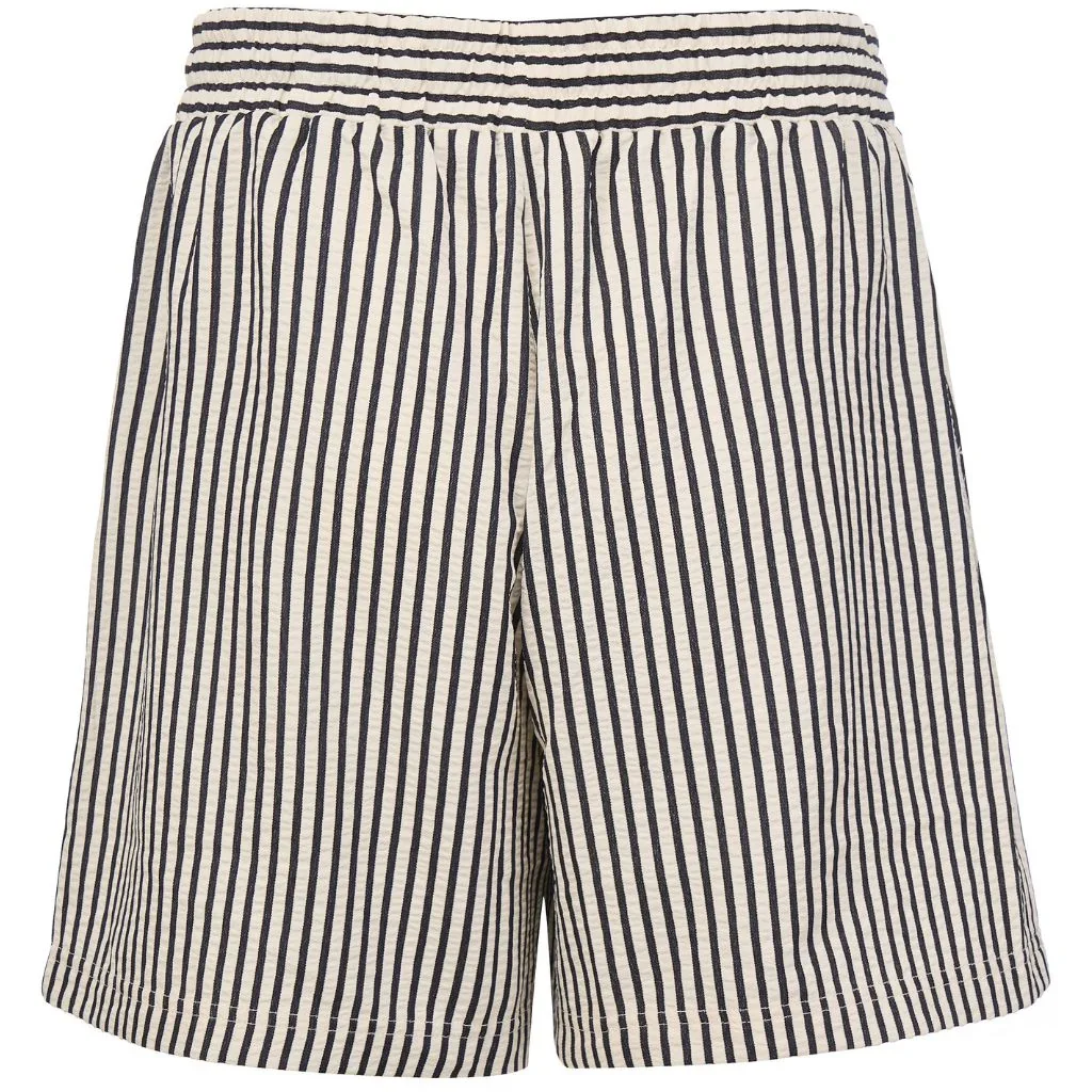 Hana Women's Stripe Boxer Shorts | Navy Blue & White - Image 3