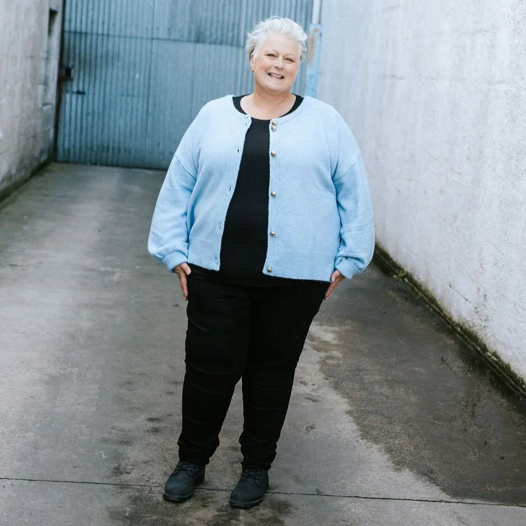 Hilary Women's Cardigan - Glacier Blue - Image 5