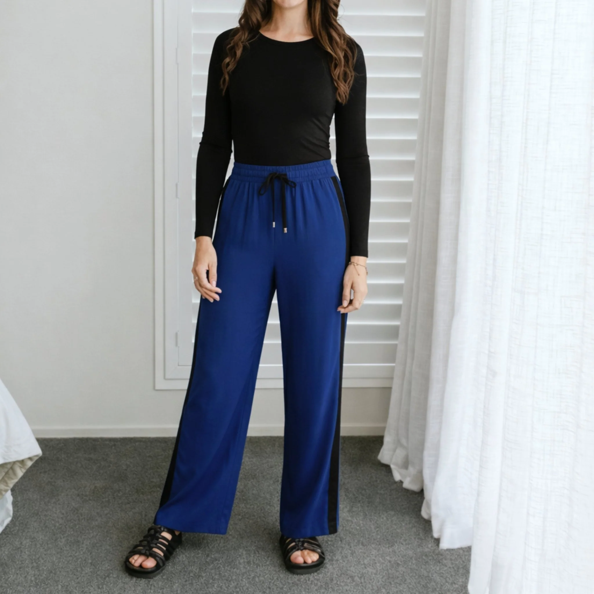Indiana wide Leg Pant - Heritage Blue - Image 3
