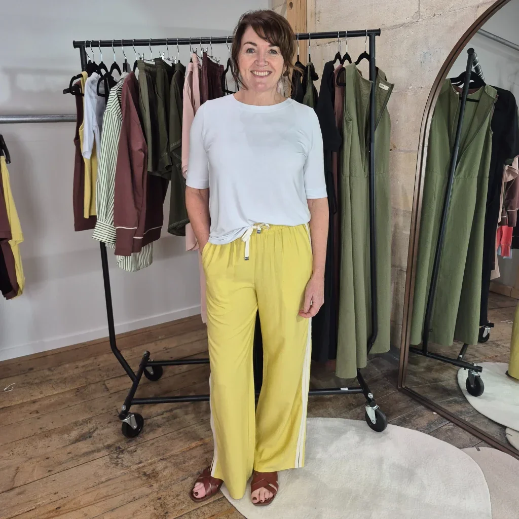 Indiana Women's Wide Leg Pants | Lemongrass - Image 3
