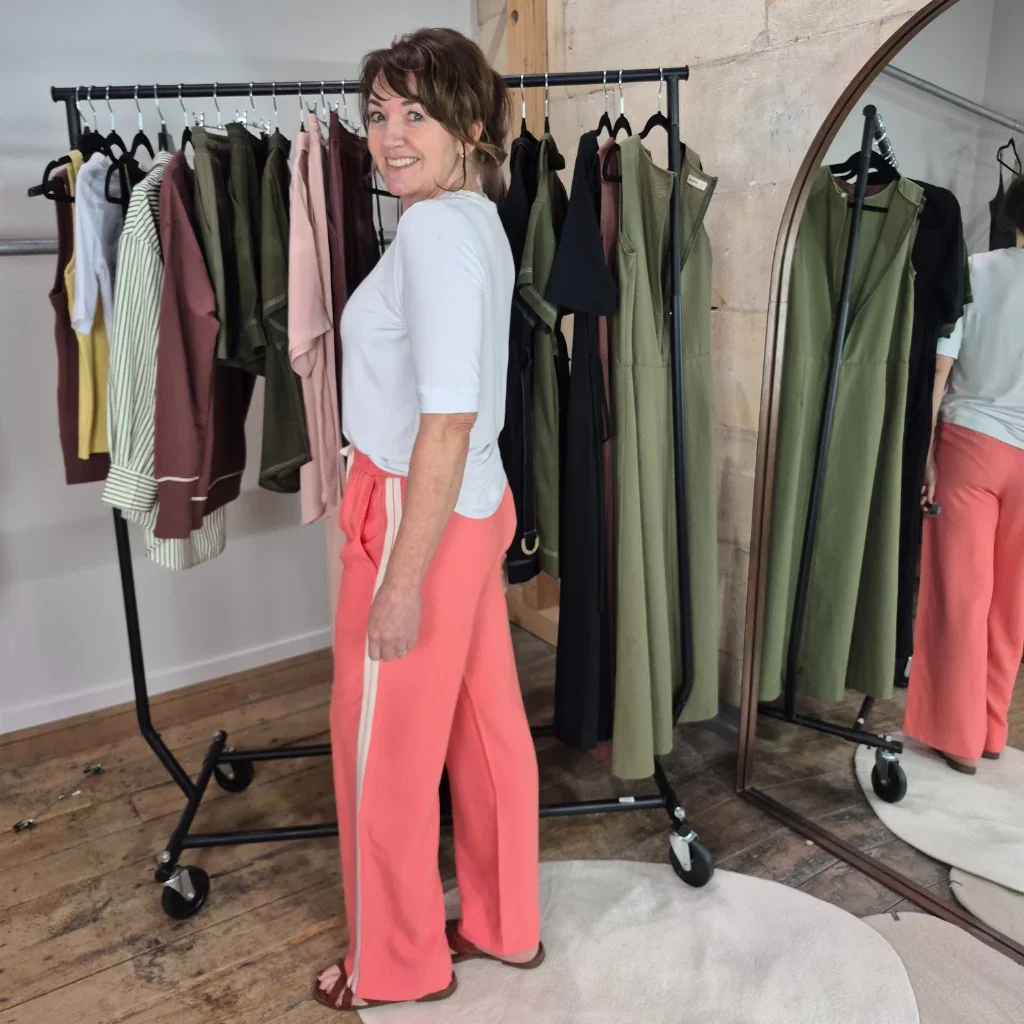 Indiana Women's Wide Leg Pants | Sunset Coral - Image 3