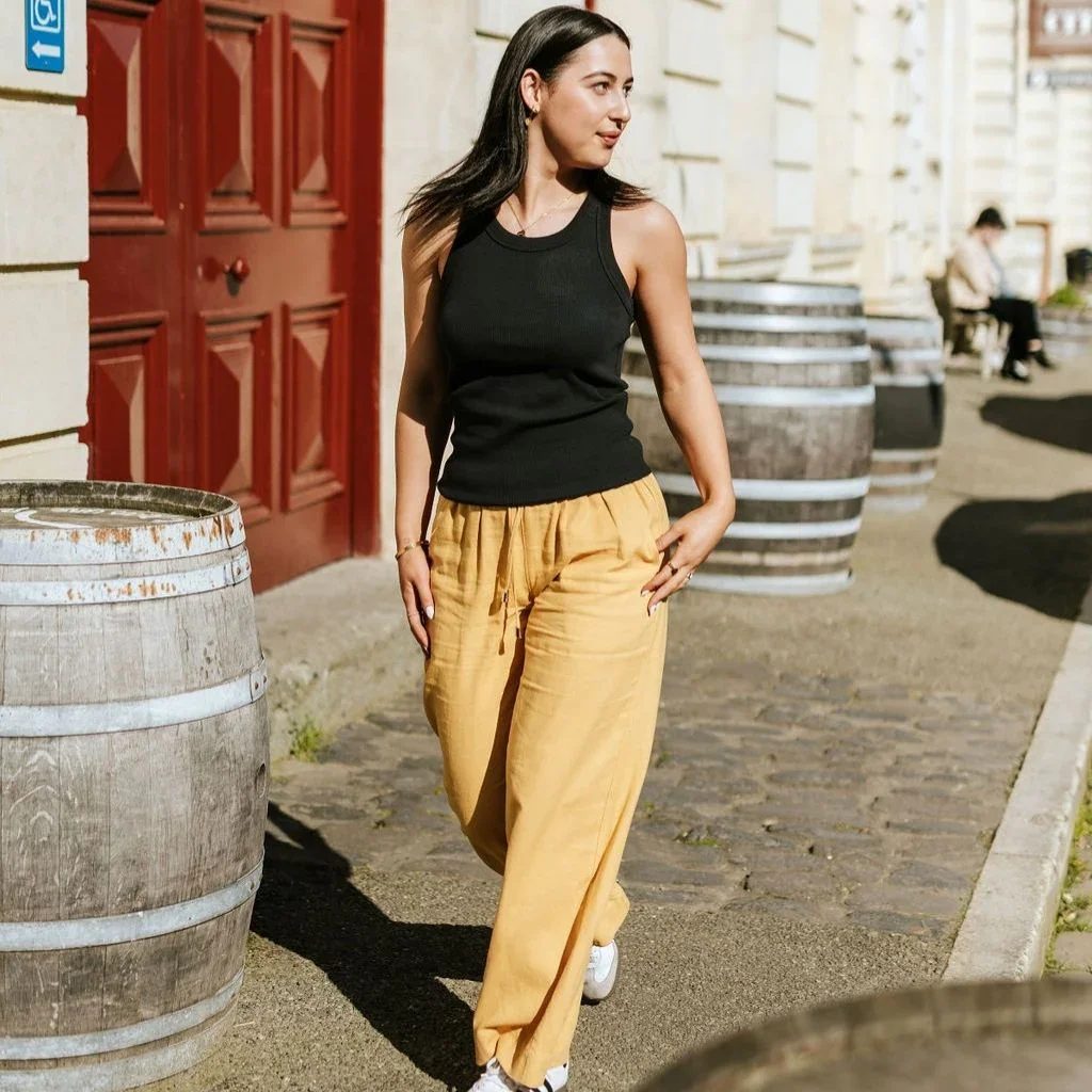 Isla Women's Linen Pant - Biscuit - Image 4