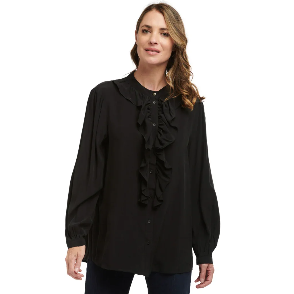 Jade Women's Cupro Blouse - Black - Image 2