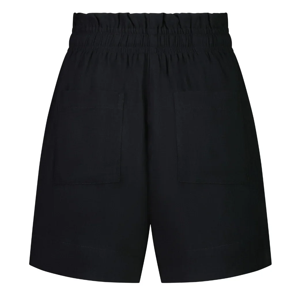 Jenna Women's Paperbag Shorts - Black - Image 3