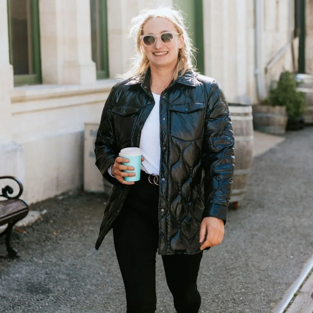 Jess Women's 90/10 Down Quilted Jacket - Black - Image 3
