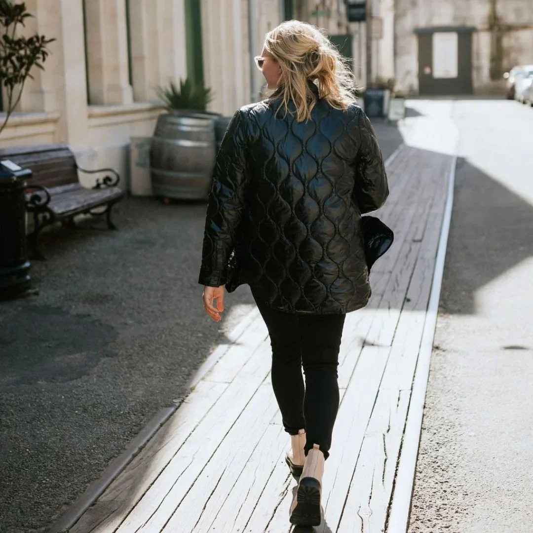Jess Women's 90/10 Down Quilted Jacket - Black - Image 4