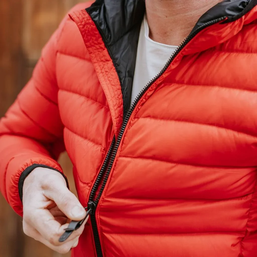 Jimmy Men's 90/10 Packable Down Jacket - Red - Image 4
