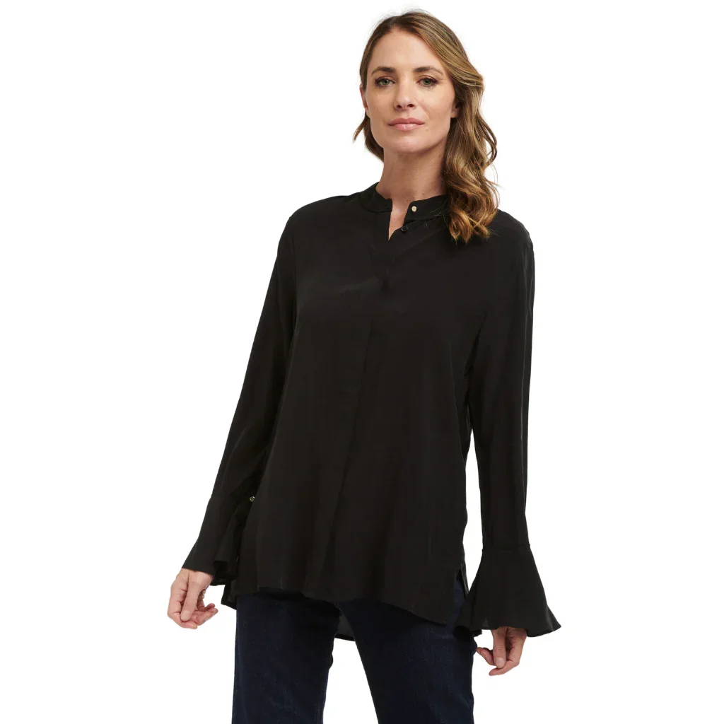 Joleen Women's Cupro Blouse - Black - Image 2