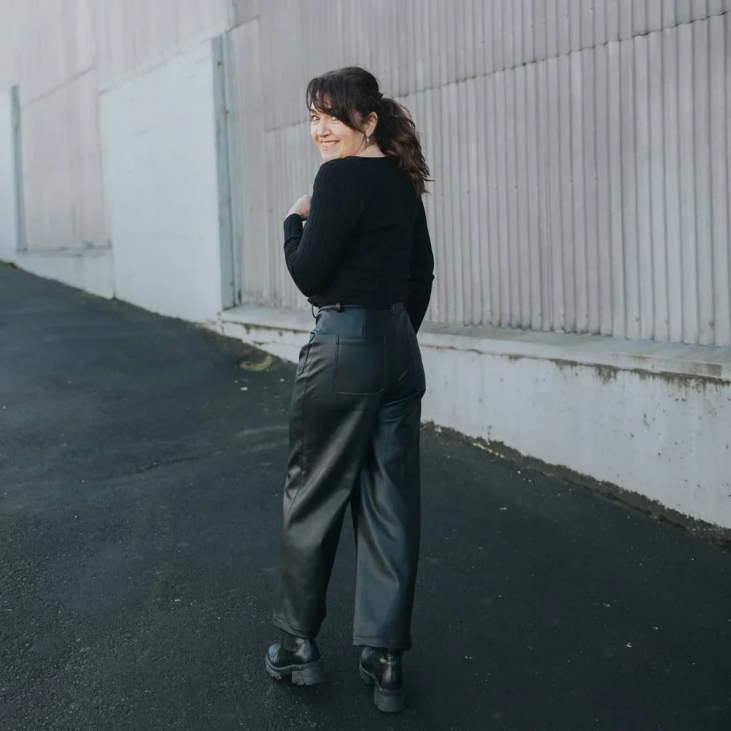 June Women's Faux Leather Pants - Black - Image 2