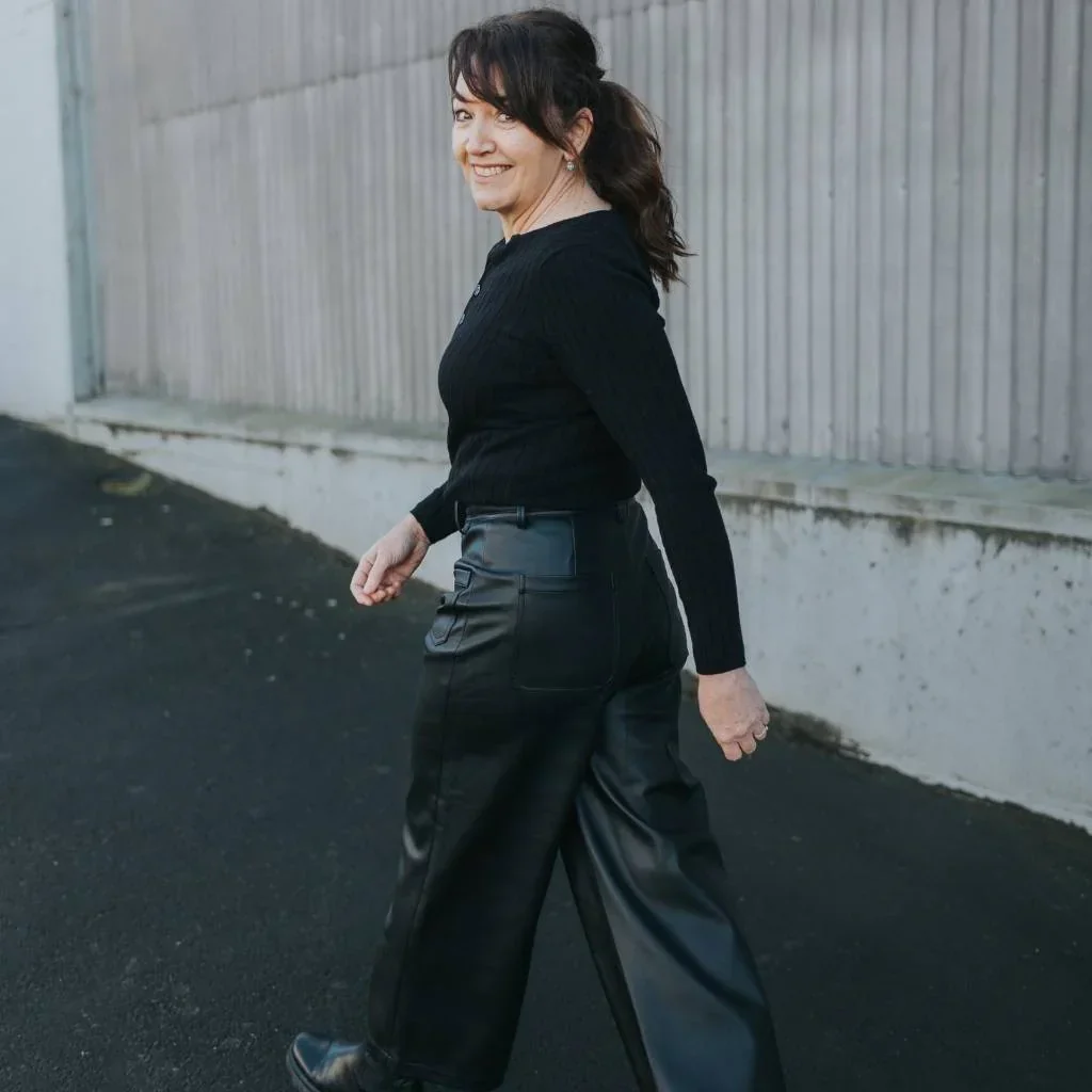 June Women's Faux Leather Pants - Black - Image 3