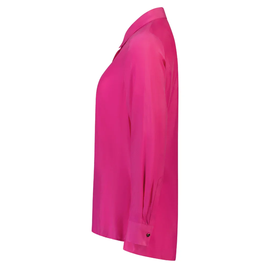 Katie Women's Cupro Blouse - Flamingo - Image 3