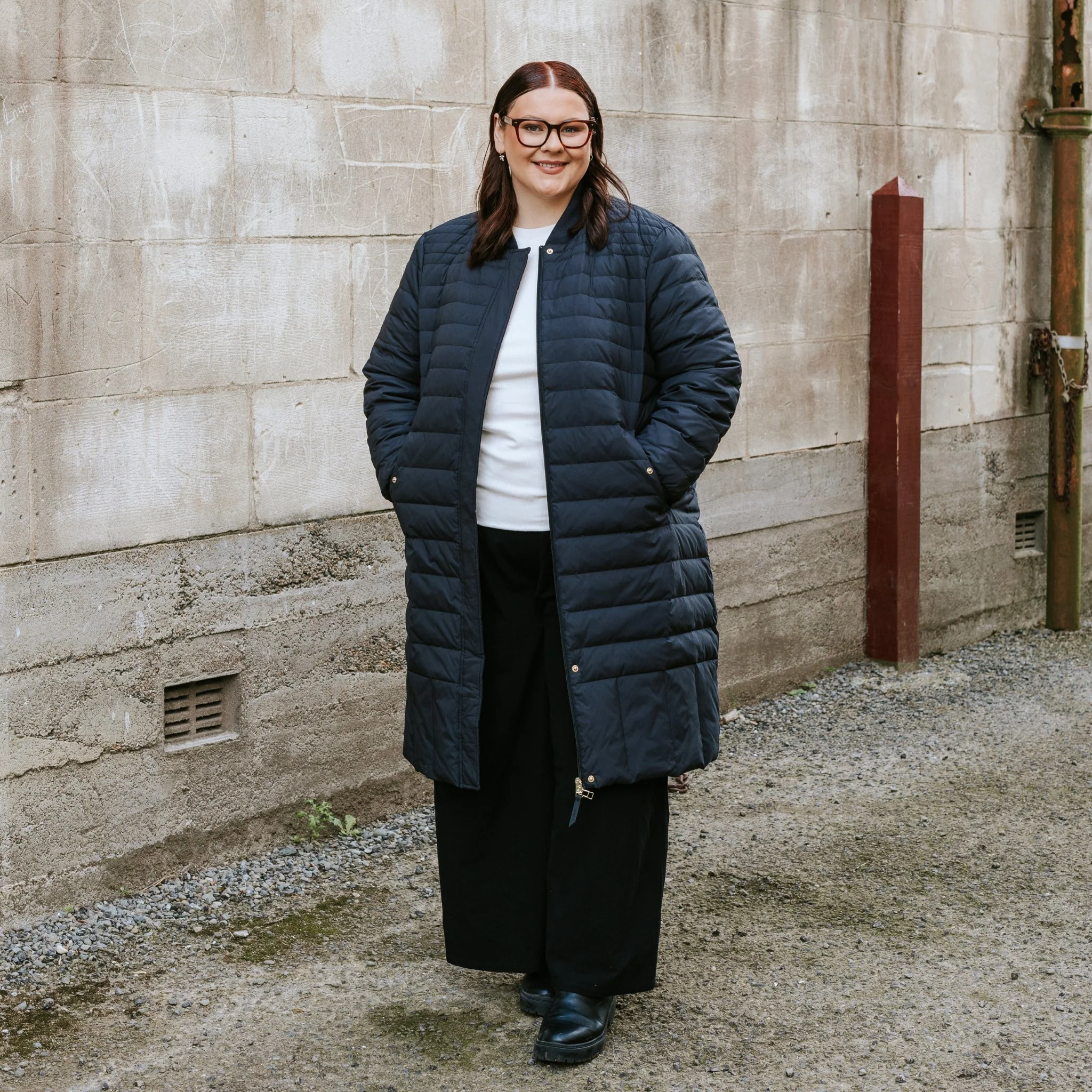 Kaz Puffer Down Coat - Black - Image 4
