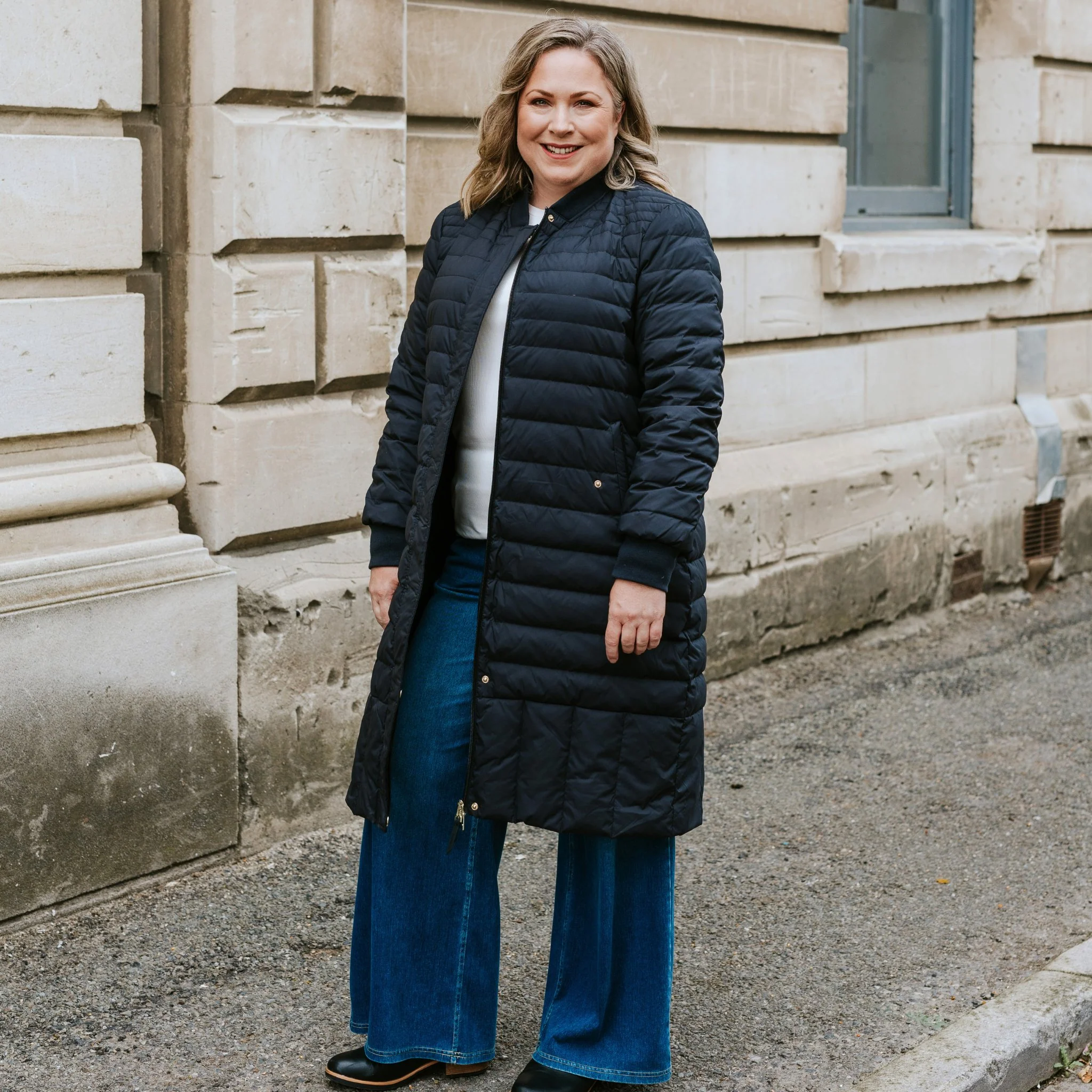 Kaz Puffer Down Coat - Black - Image 5
