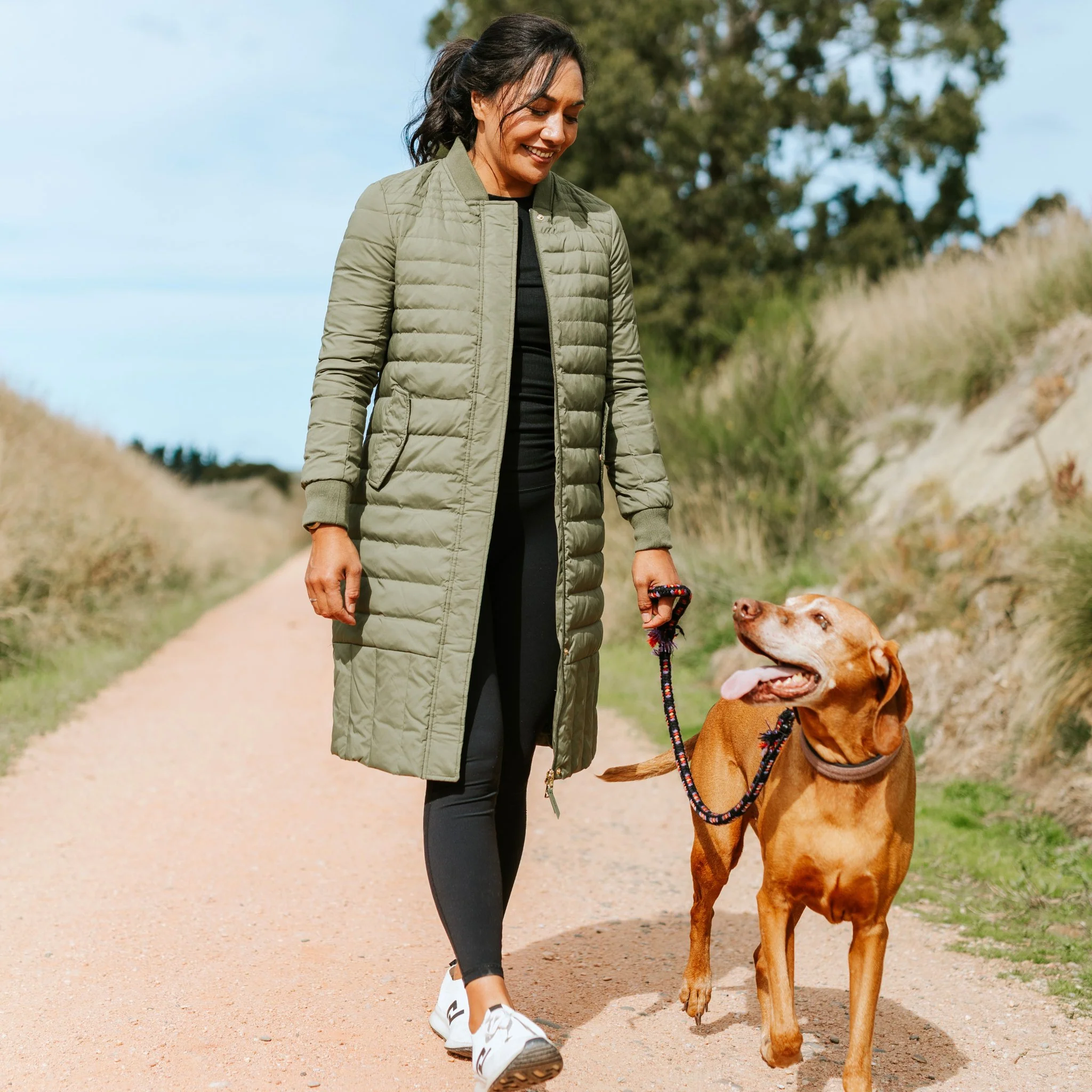 Kaz Puffer Down Coat - Olive Green - Image 4