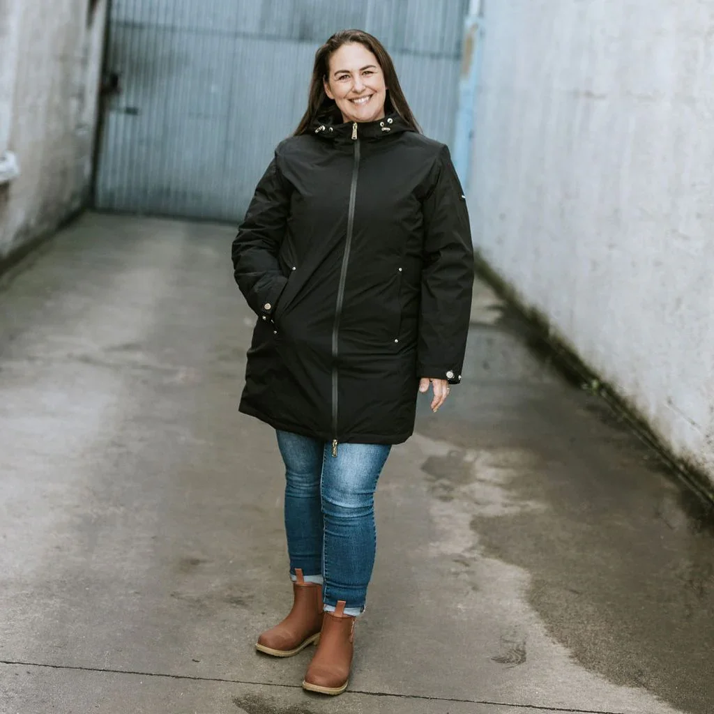 Leila Women's Waterproof Down Coat - Black - Image 2