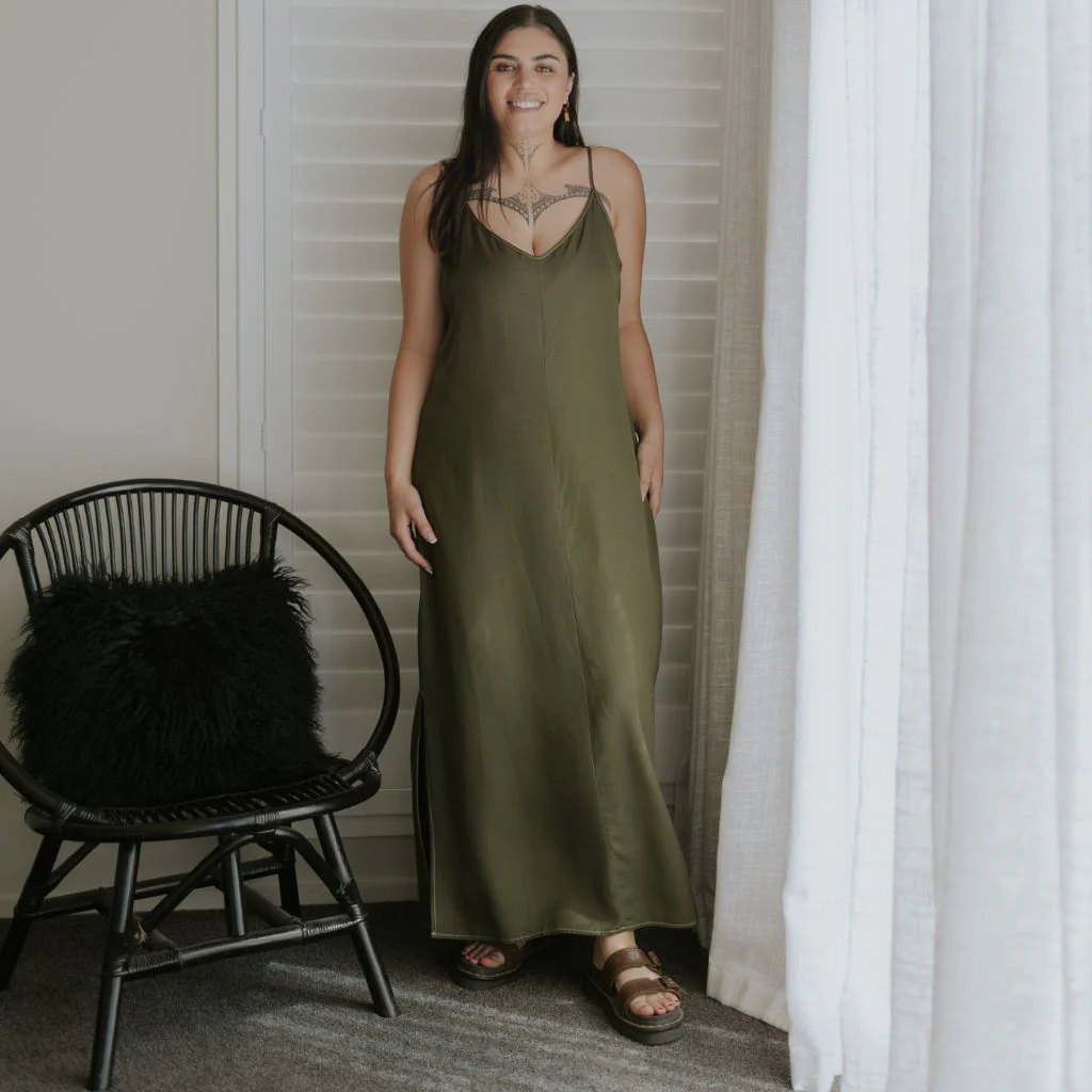Lydia Women's Viscose Blend Slip Dress - Bonsai Green - Image 2